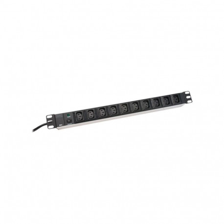 Digitus Aluminum outlet strip, IEC C14 plug | DN-95404 | Sockets quantity 10