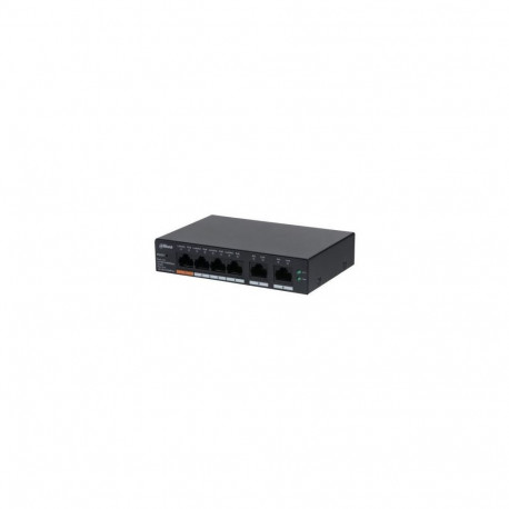 DAHUA Switch||CS4006-4GT-60|Type L2|Desktop/pedestal|PoE ports 4|60 Watts|DH-CS4006-4GT-60