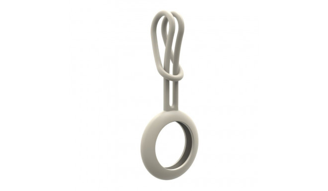 iLike AirTag Silicone Keychain Loop Case White