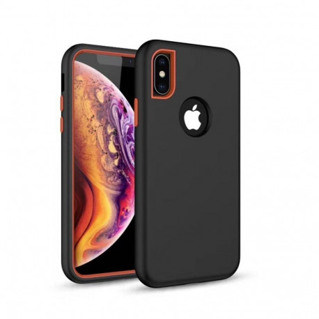 GreenGo Apple iPhone XR Defender Solid 3in1 case Black