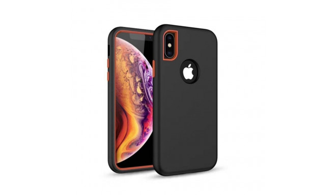 GreenGo Apple iPhone XR Defender Solid 3in1 case Black