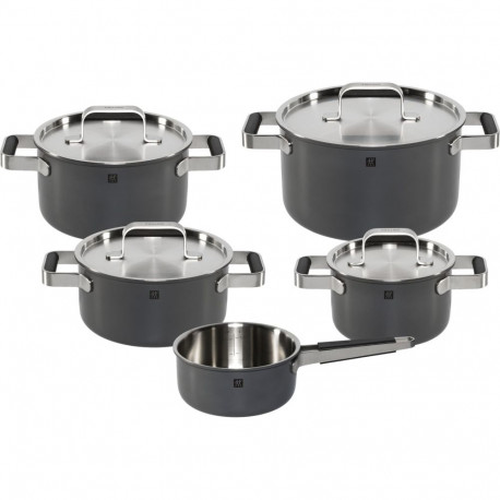 ZWILLING keedunõude komplekt Pure 5-osaline 18/10, hall