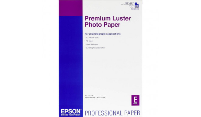 Epson Premium Luster Photo Paper A2 25 Sheet, 250g     S042123