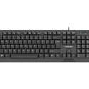 KEYBOARD NATEC TROUT US LAYOUT SLIM BLACK