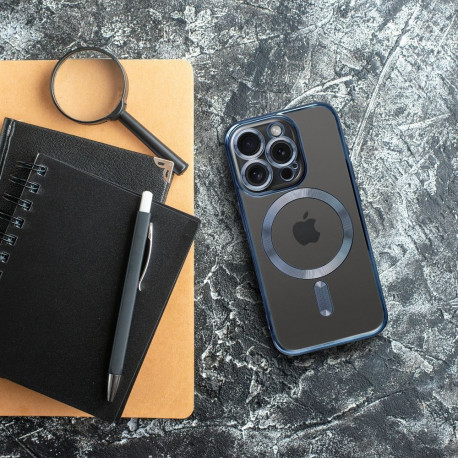 Case for Samsung A17 / A18 Electro Mag Cover compatible with MagSafe titanium blue