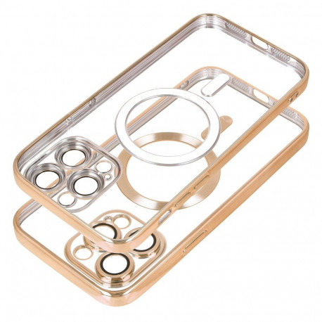 Case for Samsung A17 / A18 Electro Mag Cover compatible with MagSafe gold