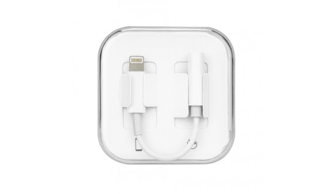 Adapter AUX Lightning (male) to Jack 3,5 mm (female) BOX white
