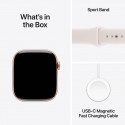Apple Watch 11 GPS 46mm Sport Band S/M, rose gold/light blush (MEV64ET/A)