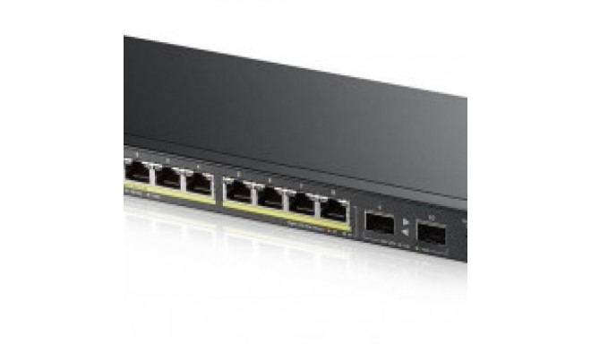 ZYXEL GS1100-10HPV2, UNMANAGED POE 8X GIGABIT, 2X FIBER UPLINK, 120 WATT POE