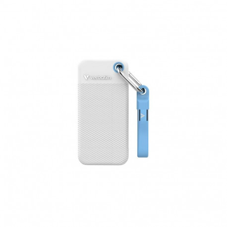 Verbatim Pocket SSD USB 3.2 Gen 2 2TB White/Light Blue incl. two rubber sleeves