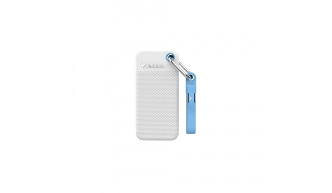 Verbatim Pocket SSD USB 3.2 Gen 2 2TB White/Light Blue incl. two rubber sleeves