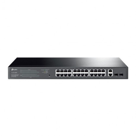 28-Port Gigabit Rackmount Switch with 24-Port PoE+
*   Total Ports: