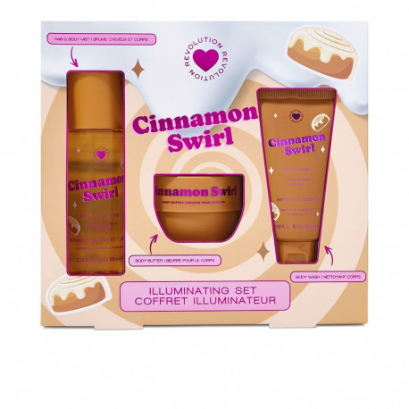 REVOLUTION MAKE UP I HEART REVOLUTION CINNAMON SWIRL BAÑO Y CUERPO ESTUCHE 3 pz