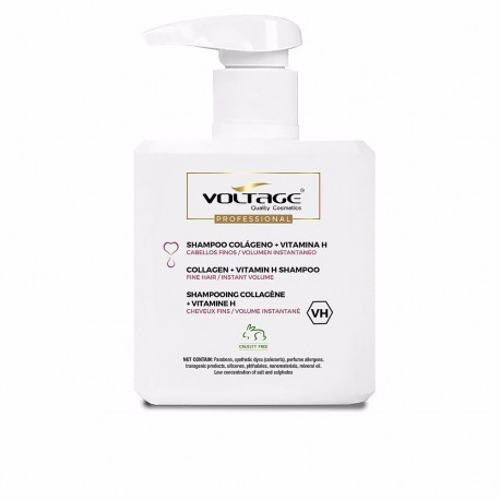 VOLTAGE COSMETICS COLÁGENO + VITAMINA H champú 500 ml