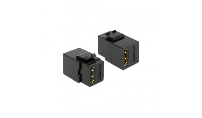 HDMI jack-to-jack keystone module, black