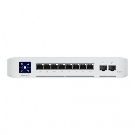UBIQUITI USW-ENTERPRISE-8-POE UNIFI lüliti 8x 2.5Gb/s RJ45 PoE+ 2x 10Gb/s SFP+ puuteekraan koguvõims