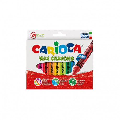 Rasvakriidid CARIOCA Maxi Wax 24 tk