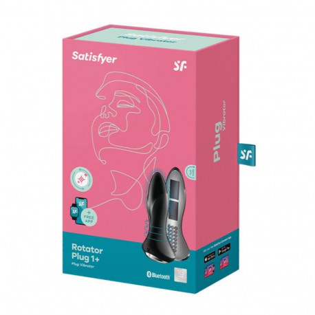 Satisfyer vibreeriv anaalpistik Rotator Plug 1+, must