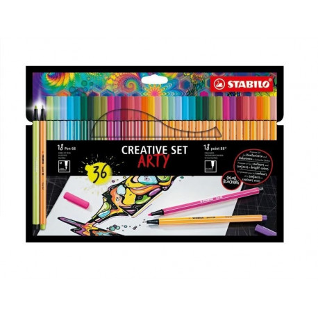 STABILO komplekt ARTY, 36 osa, kartongpakendis