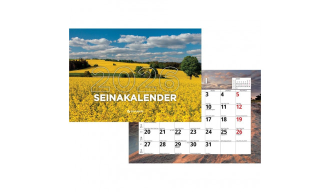 Seinakalender, tavaline A4, klamberköide 00330