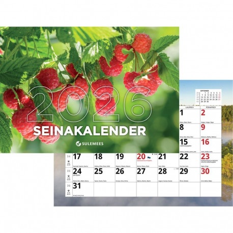 Seinakalender, tavaline B5, klamberköide 00331