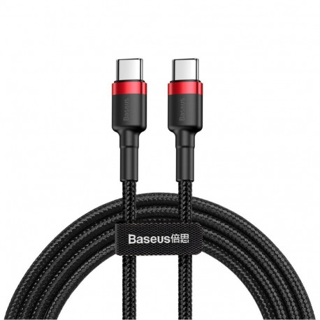 Baseus Baseus CATKLF-G91 USB-C - USB-C PD QC cable 60W 3A 480Mb/s 1m - black and red