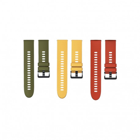 Xiaomi Mi Watch Strap (3-Pack) Thermoplastic Polyurethane Olive/Yellow/ Orange
