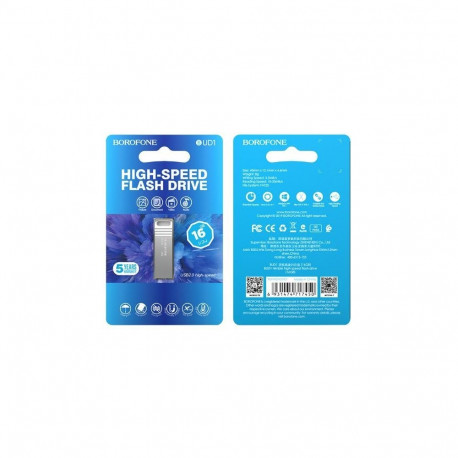 Borofone PENDRIVE BUD1 NIMBLE USB 2.0 16GB Silver