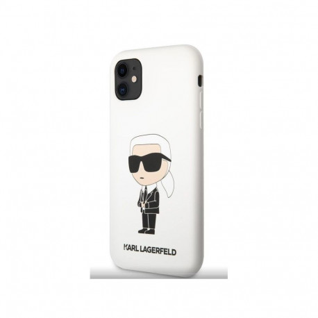 Karl Lagerfeld Apple iPhone 11 Liquid Silicone Ikonik NFT Case White