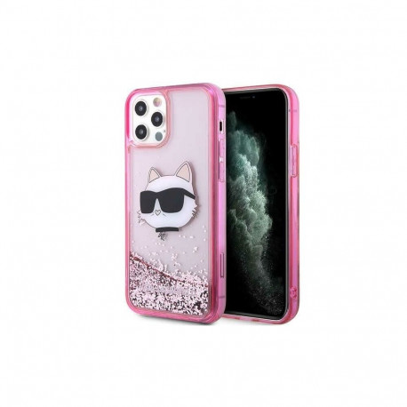 Karl Lagerfeld Karl Lagerfeld KLHCP12MLNCHCP iPhone 12/ 12 Pro 6.1" pink/pink hardcase Glitter Choup