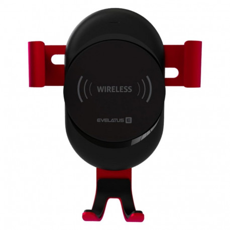 Evelatus - Gravity Car Holder with Wireless Charger WCH02 Red