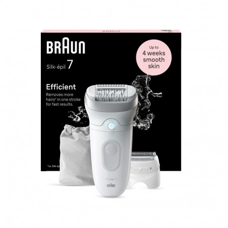 Braun Epilator | SE7-041 Silk pil 7 | Number of power levels 2 | Wet & Dry | White/Silver