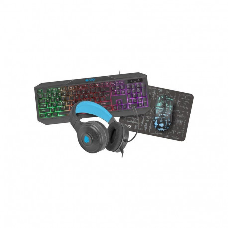 Natec - COMBO set 4in1 FURY Thunderstreak 3.0 keyboard + mouse +headphones + mousepad, INT/RUS layou