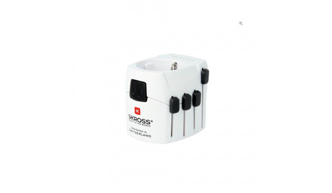 Skross Travel adapter Pro World to Europe 250V 7A White