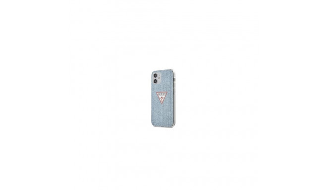 Guess Apple iPhone 12 mini 5.4'' PC/TPU Denim Triangle Cover Light Blue
