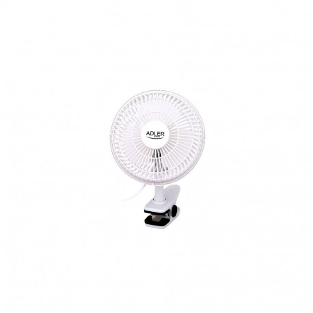 Adler | Fan with clip | AD 7317 | Table Fan | White | Diameter 15 cm | Number of speeds 2 | 30 W | N