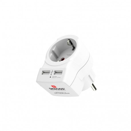 Skross In-line socket + USB White