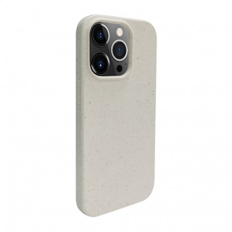 iLike Apple iPhone 14 Pro Max Silicone plastic case Eco Print Design White