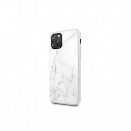 Guess Apple iPhone 12/12 Pro PC/TPU Marble Cover, White