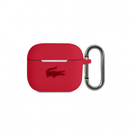 Lacoste Apple Airpods 3 Liquid Silicone Glossy Printing Logo Case Red