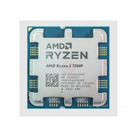 AMD CPU||Desktop|Ryzen 5|7500F|3700 MHz|Cores 6|6MB|Socket SAM5|65 Watts|OEM|100-000000597