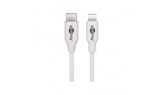 Goobay Lightning - USB-C USB charging and sync cable, 2 m, white USB-C male Apple Lightning male (8-
