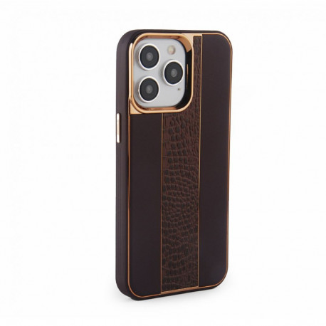 iLike Apple iPhone 14 Pro Leather Case Customized Brown