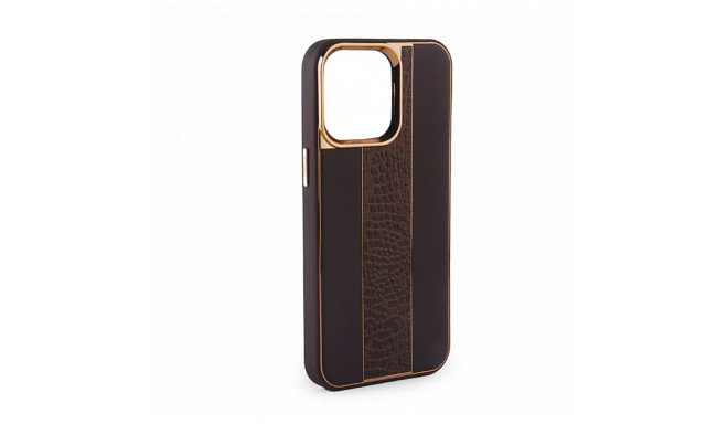 iLike Apple iPhone 14 Leather Case Customized Brown