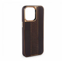 iLike Apple iPhone 13 Leather Case Customized Brown