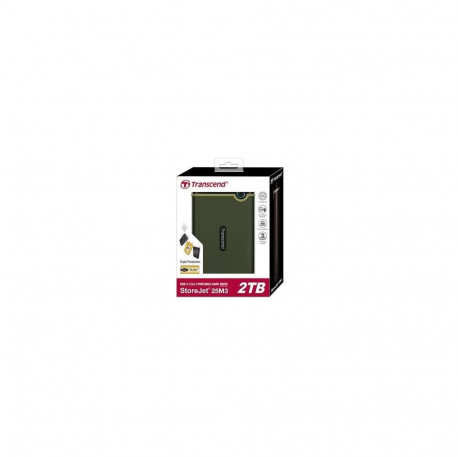 Transcend External HDD||StoreJet|2TB|USB 3.0|Colour Green|TS2TSJ25M3G