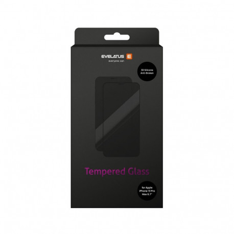 Evelatus Apple Evelatus iPhone 14 Plus / 13 Pro Max Rubber Anti-Broken 3D Glass Full Cover Japan Glu