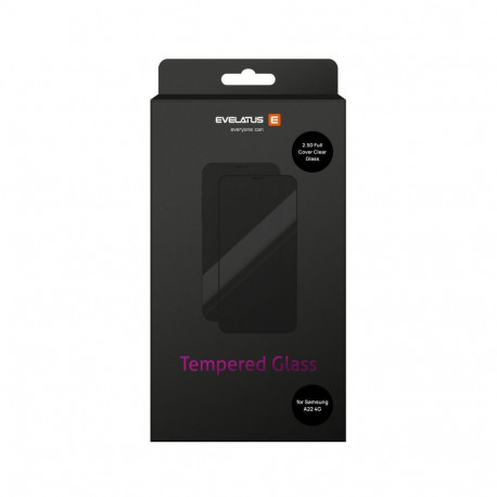 Evelatus Samsung Galaxy A22 4G 2.5D Full Cover Japan Glue Glass Anti-Static