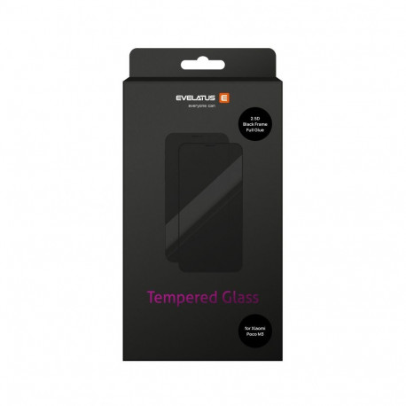 Evelatus Xiaomi Poco M3 2.5D Full Cover Japan Glue Glass Anti-Static