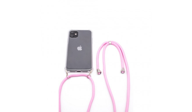 Evelatus Samsung A30s Case with rope Pink Transparent